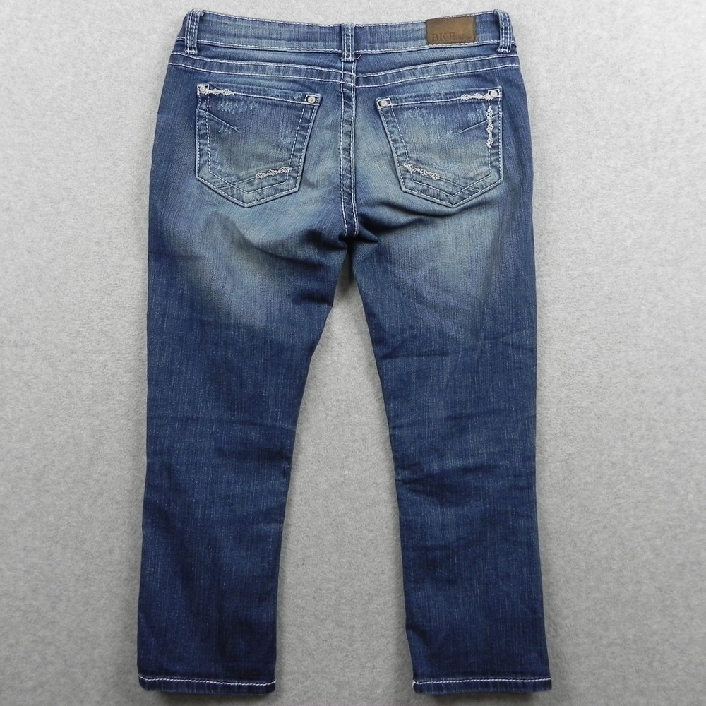 BKE Buckle Jeans Womens 29 Sabrina Cropped 5-Pocket Stretch Flex Denim Blue - Picture 10 of 11